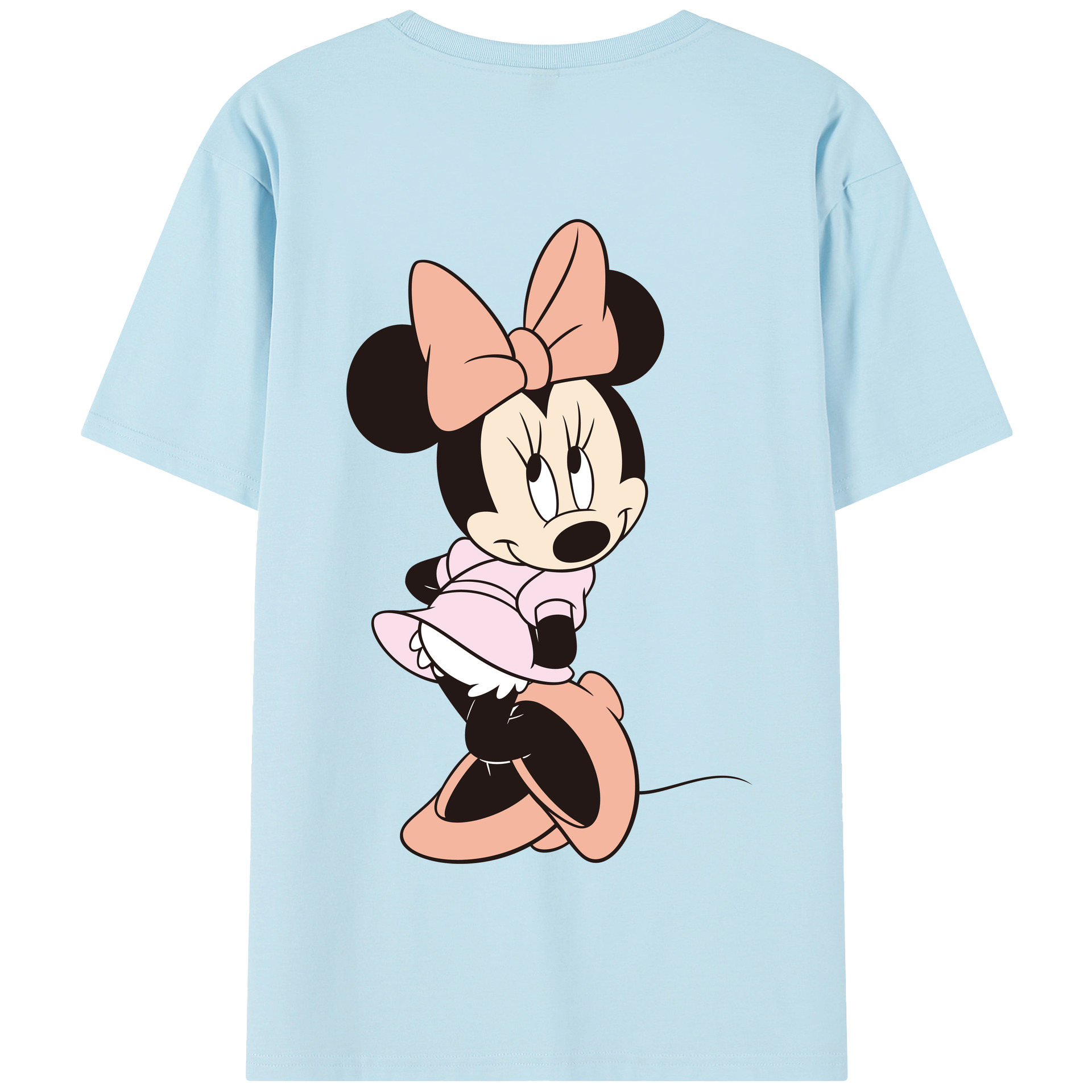 （画像用） ミッキーマウス Mickey Mouse 綿100％半袖Tシャツ（背面プリント）